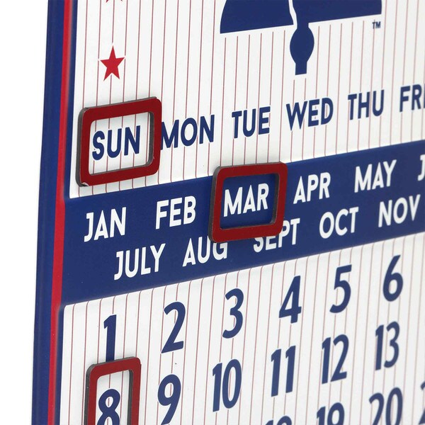 Philadelphia Phillies Perpetual Calendar Metal Sign Open Road Brands